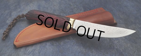 画像2: 斉藤 博 作　フィールドナイフ・紅木 (2)