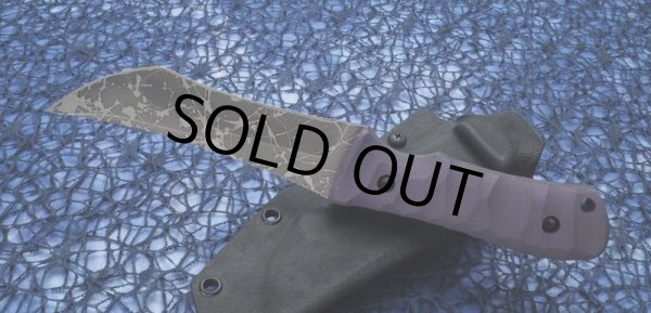 画像2: マサユキ作 風牙(フウガ)紫ハンドル・OU-31エッチング (2)