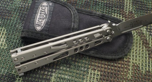 画像6: Microtech Tachyon Stone wash plain edge #1287 (6)