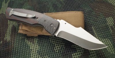 画像1: Lightfoot Knives フォールダー・レイヤードカーボンファイバー